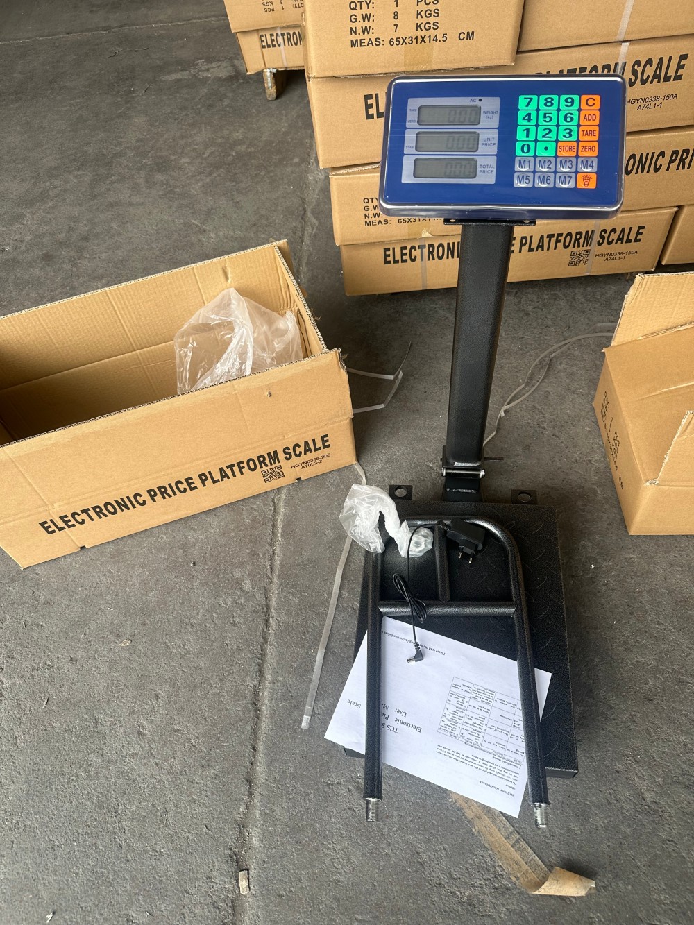 Made China Industrial Electronic Scale TCS Digital Platform Scale for 150kg 200kg 300kg 500kg Steel Hanging Scale Indicator