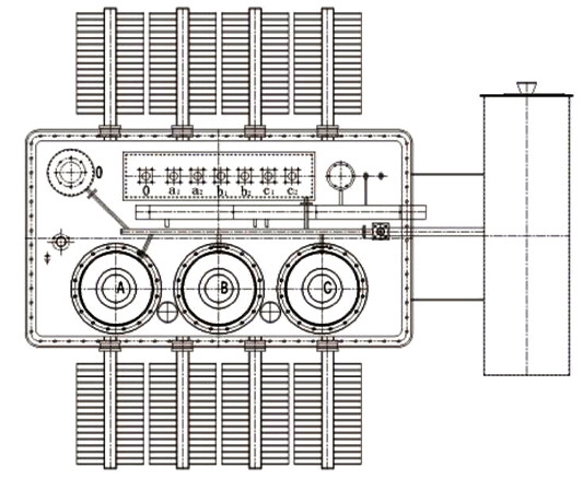 66kV Oil Immersed Transformer Three Phase Double Winding Voltage Regulating Power Transformer