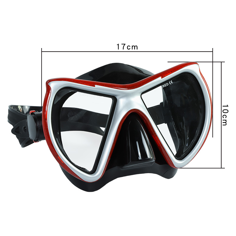 PC Plastic Underwater Scuba Diving Mask Snorkel For Water Sports