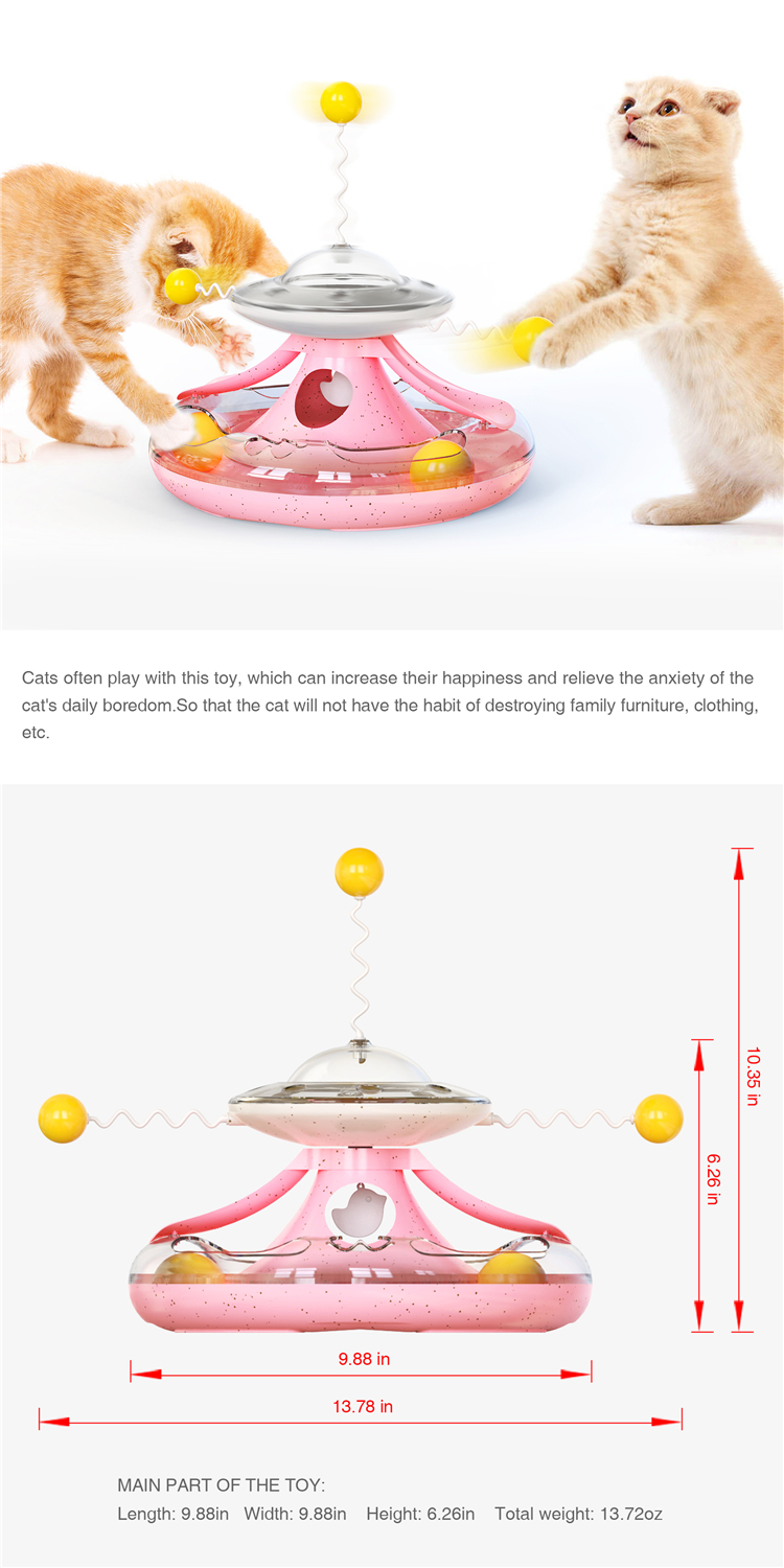 PP Slow Feeding Indoor Cat Pet Interactive Toys Easy To Use