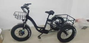 China 3 Wheel Tricycle Cargo Electric Bike Rear Engine Fat Tire Cargo Trike 500w 48v 20&quot; wholesale