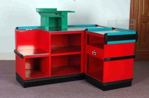 China Electronic Supermarket Checkout Counters , Cash Register Table Counter wholesale