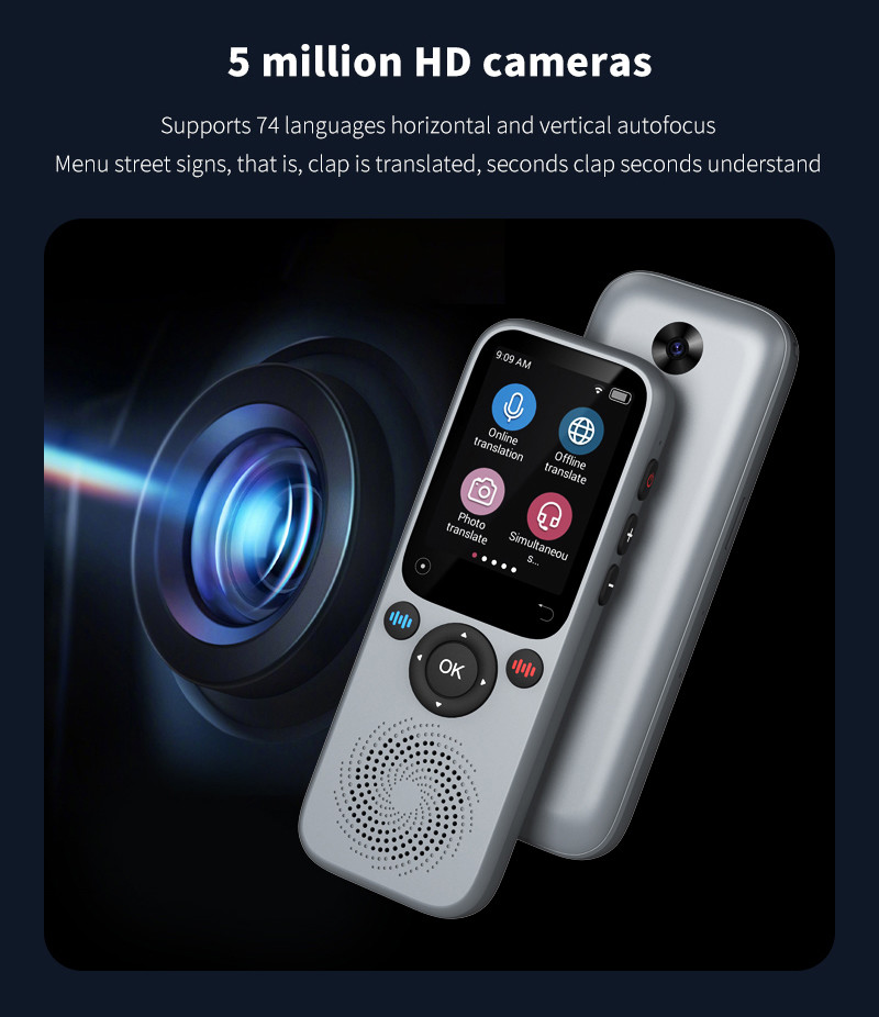 S20 Portable 138 Global Language Smart Translator Online Touch Screen Real-time Language Instant AI Translator