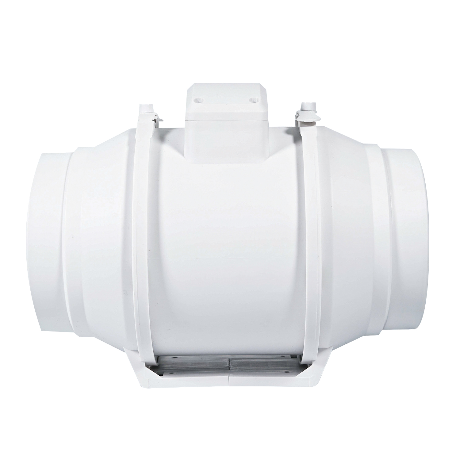 White 100mm Hydroponic Inline Fan for High Speed Mix Flow Ventilation in Grow Tents
