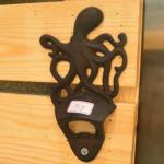 Rustic Wall Mounted Octopus Antique Cast Iron Bottle Opener