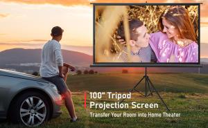 China Portable Tripod Stand Projector Screen Cinema 96&quot;X96&quot; 244x244cm wholesale