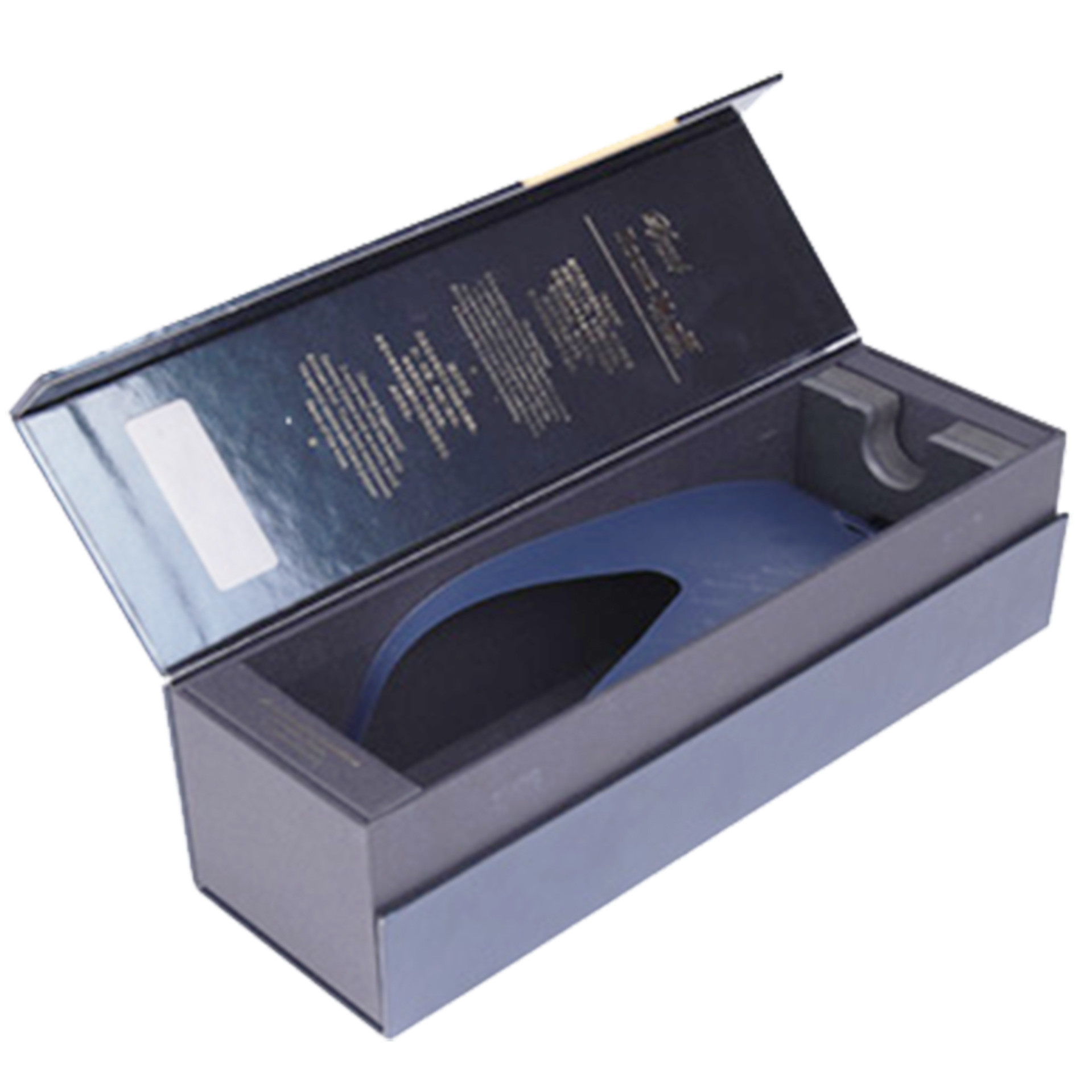 Flap Design Wine Packaging Boxes Matte Gold Paper Varnish With Hollow Out