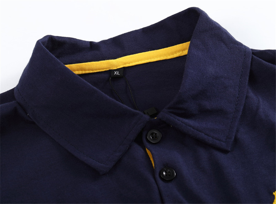 Custom Printing Methods Embroidered Deer Men's Polo Shirts for Summer Casual Style