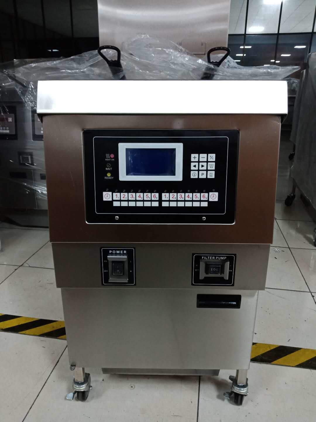 Auto Lift&Down Two Pots Four Baskets With Oil Filtration Electric Heating Chips Open Deep Fryer