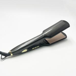 China Constant temperature negative ion widening titanium gold aluminum floating plate fashion niche hair straightener wholesale