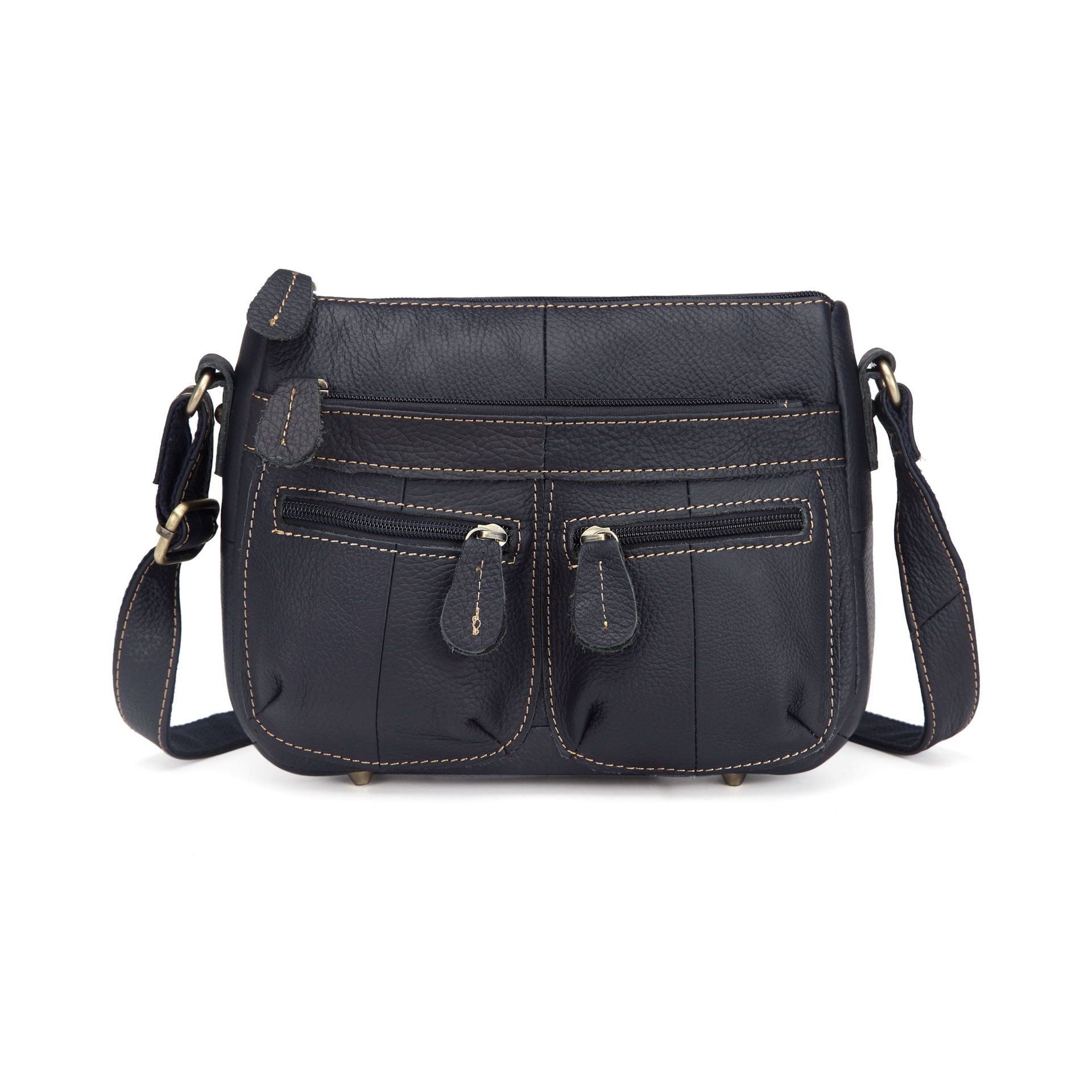 Dumpling Cow Leather Hobo Shoulder Bags Polyester Lining