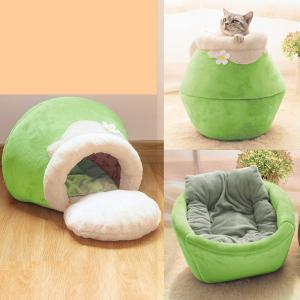 China Plush Soft Pet Bed Portable Warm Outdoor Cat House For Winter wholesale
