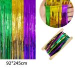 Party background wall, birthday party purple, gold and green three-color