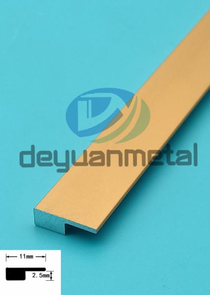 Quality 11mm Width 6063 Aluminum T Profiles Transition Strips for sale