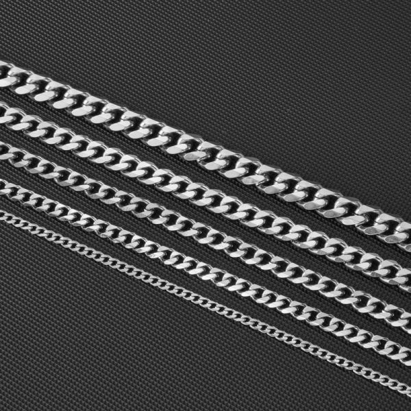 Premium Stainless Steel Cuban Chain - Six-Sided Grinding Finish