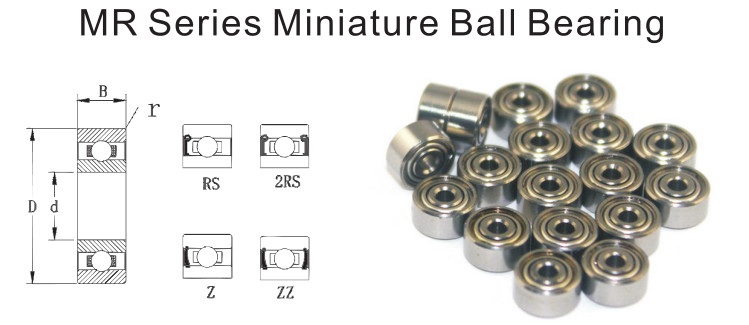 Deep Groove Ball Bearing MR82 Fingerboard Toy Bearing Abec 7 2.5x8x2.5mm Fishing Rod Reel Bearing MR82 ZZ