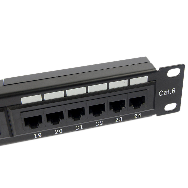 1U Blank Keystone Patch Panel Unshielded 24 Port CAT5E Patch Panel