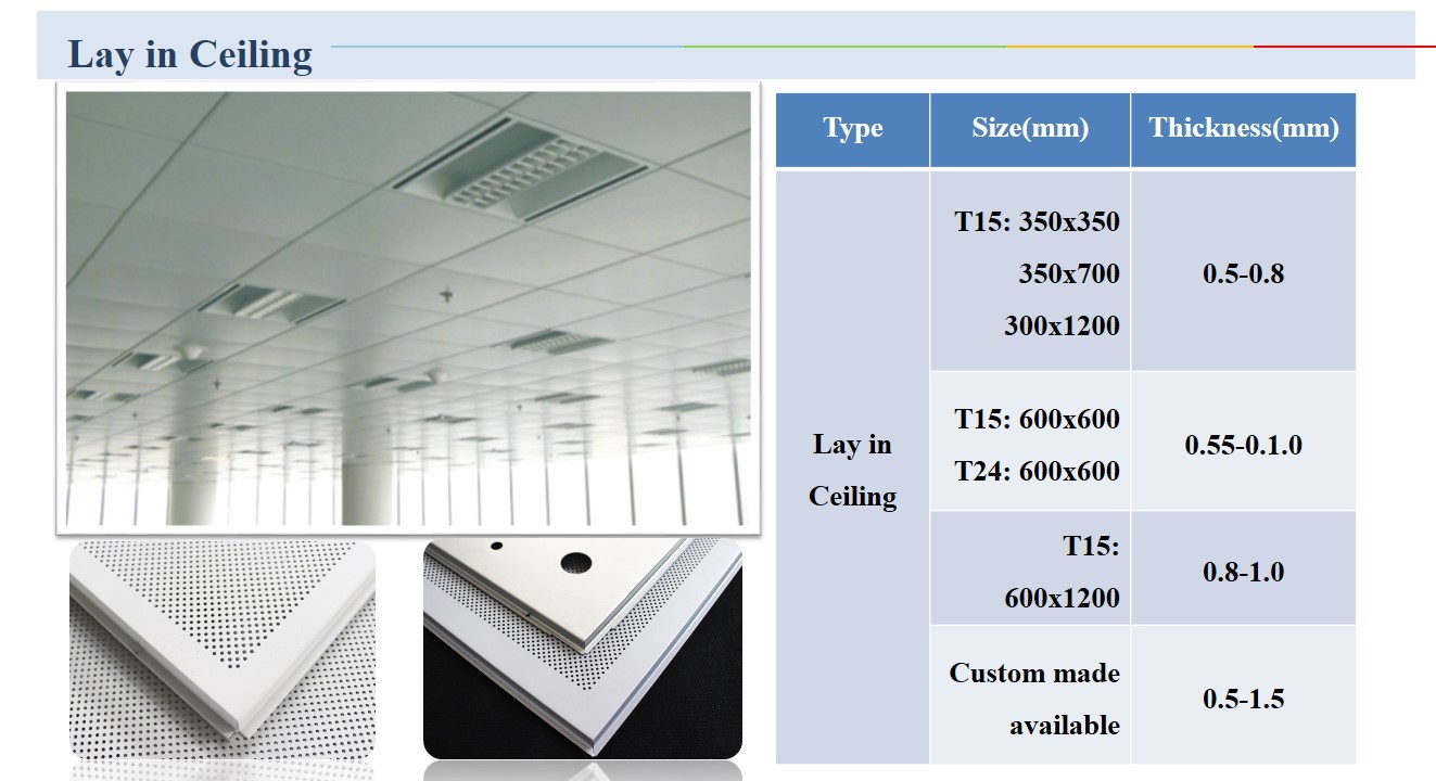 Acoustic False Aluminium Perforated Metal Ceiling Panel 600 X 600 X 0.6mm