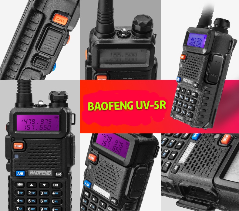 Professional Dual Band VHF UHF Radio 128 channels Baofeng UV-5R Transceiver Walkie Talkie