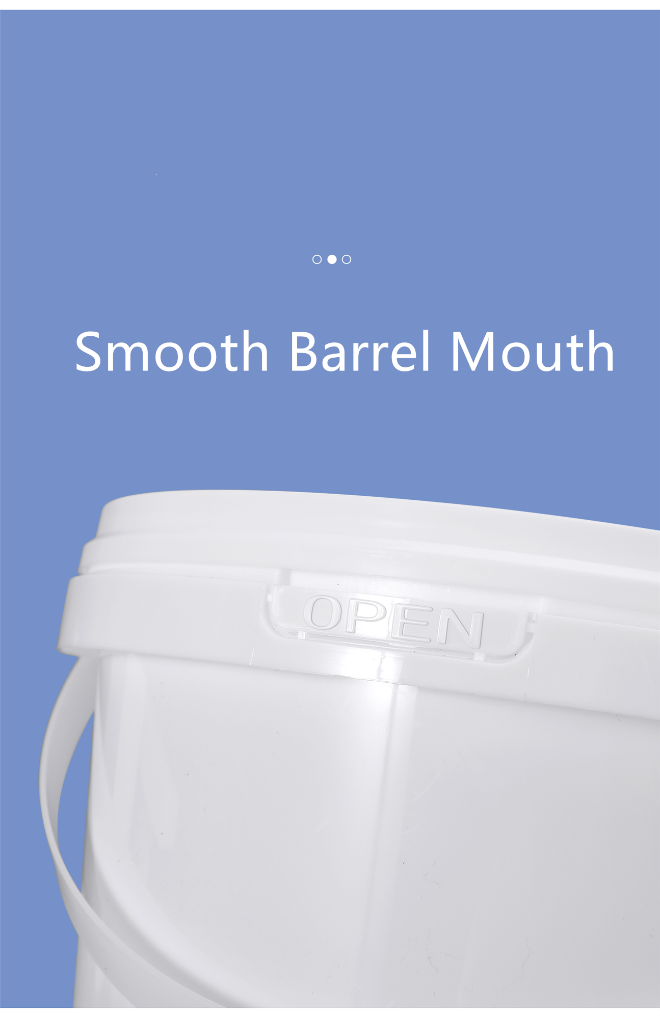 Multiple Specification Plastic Food Storage Bucket with Pull-Ring Cap and Custom Logo