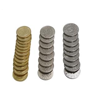 China Round Arcade Game Machine Parts Stainless Steel / Copper Token Coin With Logo wholesale