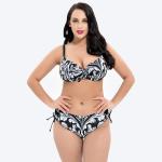 Plus Size Two piece Swimsuit print flower Swimsuit Women Push up 1928