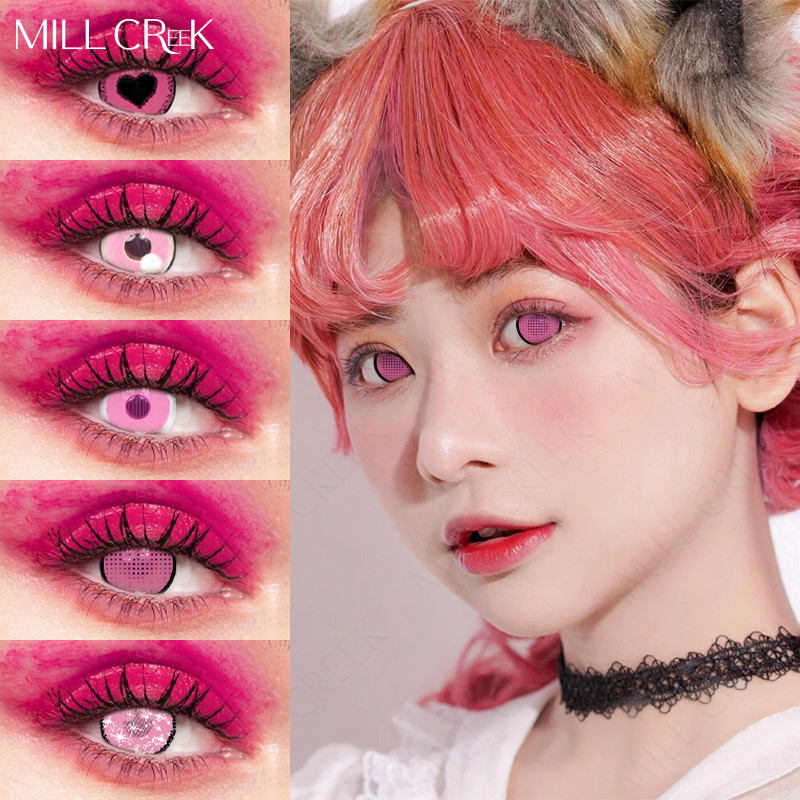 Safe Circle Costume Colored Cosplay Contact Lens Green Blue Pink 14.5mm