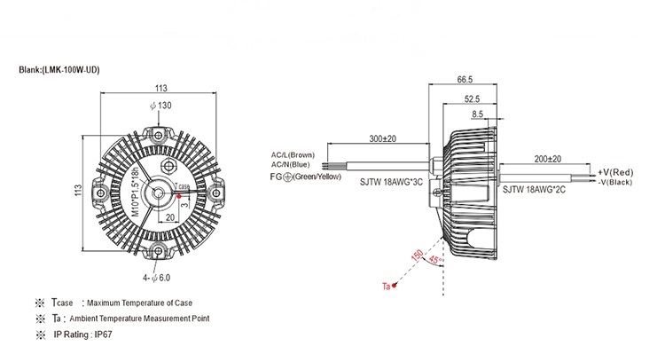 48v 2.1A Waterproof Round Led Driver Single Output Type 5 Years Warranty