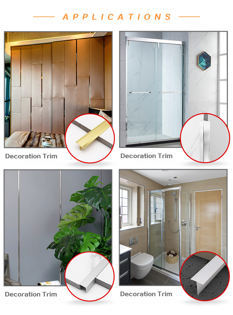 Gold Profile Floor Tile Flooring Non Slip Transition Strips Edge