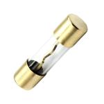 Gold 10x38mm Car Stereo Fuses AGU zinc alloy 20 Amp Glass Fuse