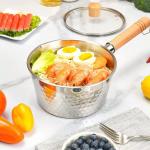 18 / 8 Kitchen Stainless Steel Cooking Pot With Glass Lid