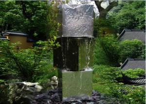 China Three Tubes Stainless Steel Water Feature Sculptures Modern Western Style wholesale
