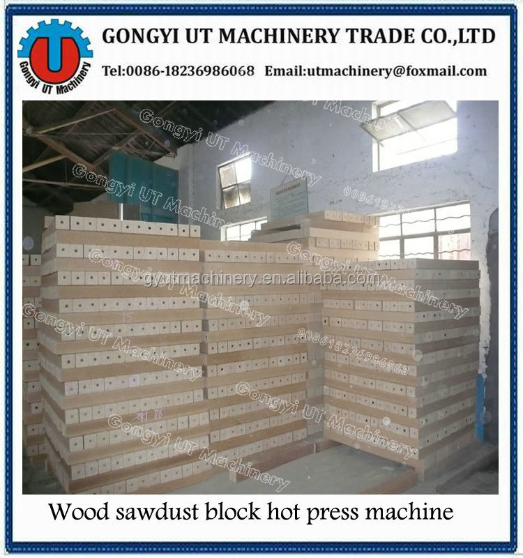 Waste Sawdust Recycling Wood Feet Block Hot Press Machine with 550-700 kg/m3 Pressure