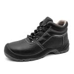Black Genuine Leather Boots Anti Puncture Work Shoes Mining