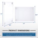 8.5 x 11 Slatwall Hanging Sign Holder Acrylic Card Display Stands