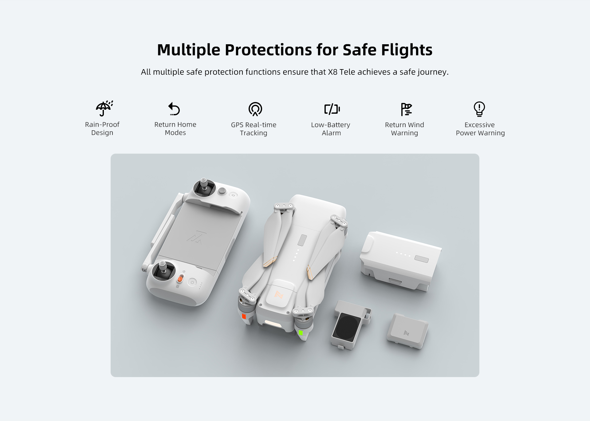 Fimi X8 Tele Professional Drone with GPS Brushless Motor 3 Axis Gimbal 4K Camera 2.4G/5.8G Dual Band Digital Image Transmission
