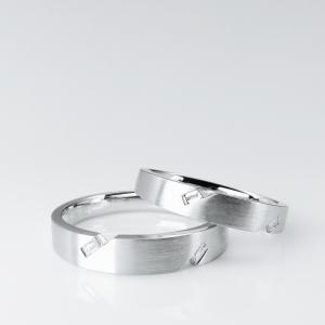 China Emerald Shape 11.7gGold Diamond Couple Rings Set White Gold wholesale