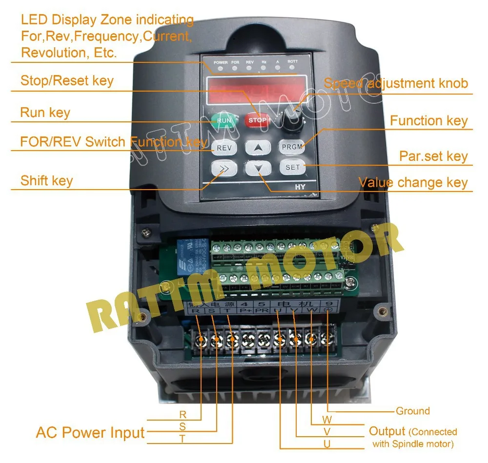 Water Cooled Spindle Kit 1.5kw 24000RPM VFD Inverter RS485 ER11 For CNC Milling
