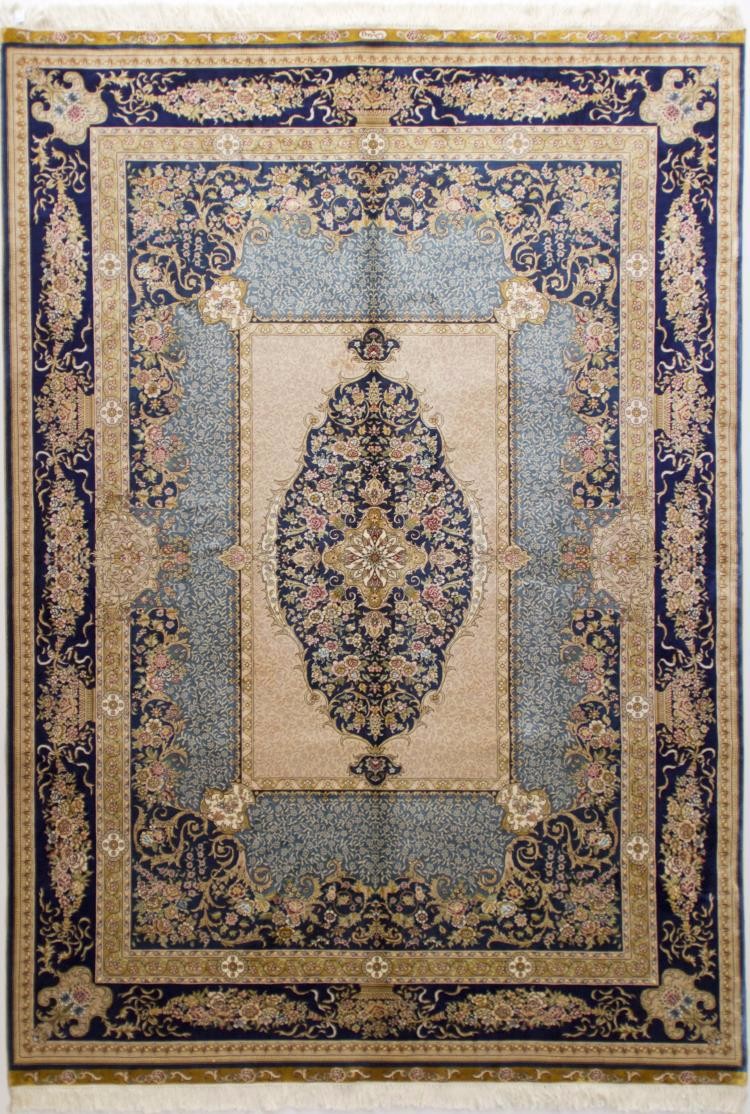 Aubusson Style Hand Knotted Wool Area Rugs With Fringe Soft Feature