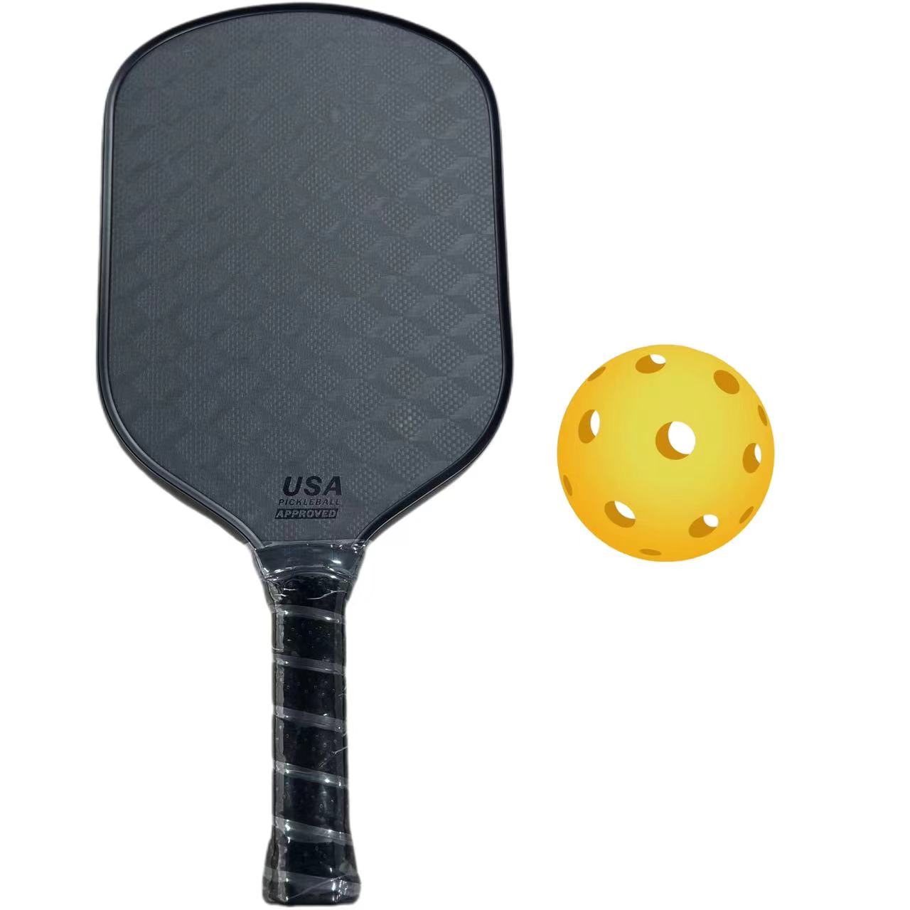 18K Pickleball Paddle Black Customizable Pickleball Paddle USA Approved
