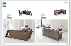 China Melamine Surface Handle Reception Counter Table / Information Desk wholesale