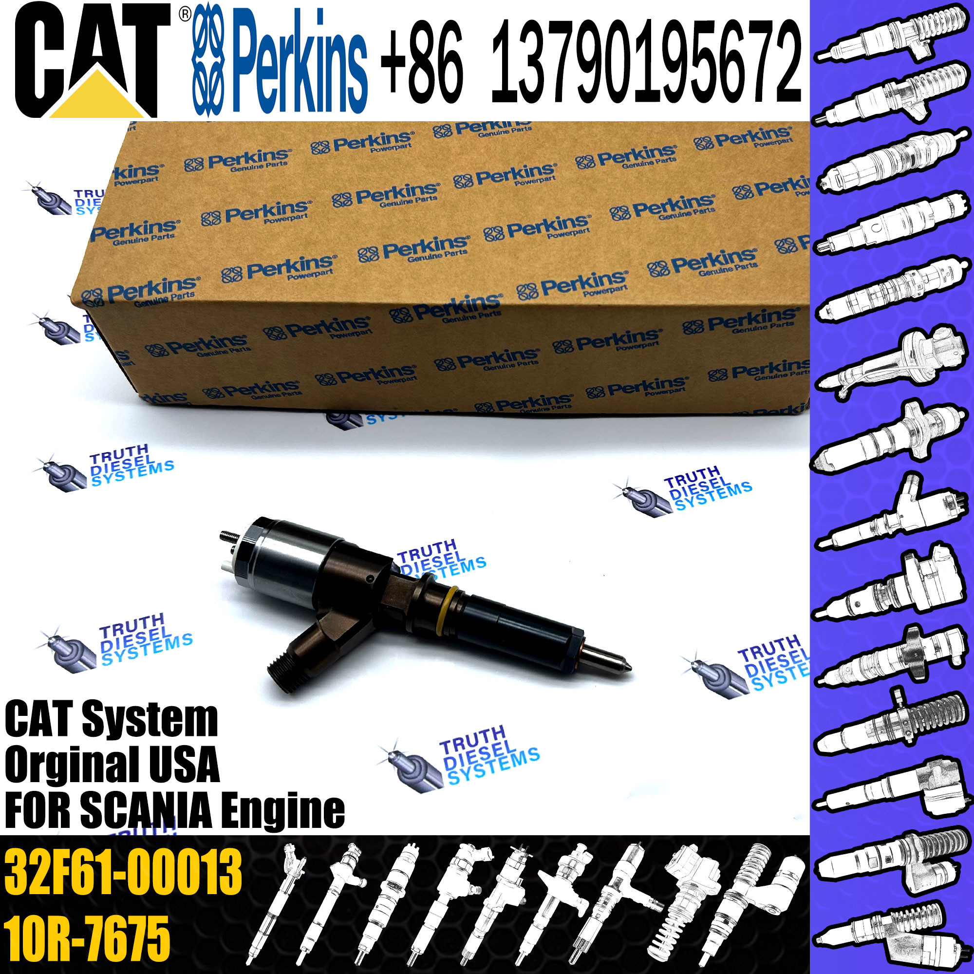 C4.2 engine fuel injector 32F61-00012 32F61-00014 326-4756 2645A749 32F61-00013 10R7951 10R-7951 10R7673 10R-7673
