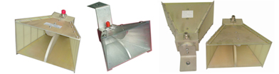 Dual Ridged SMA Connector Wideband Horn Antenna