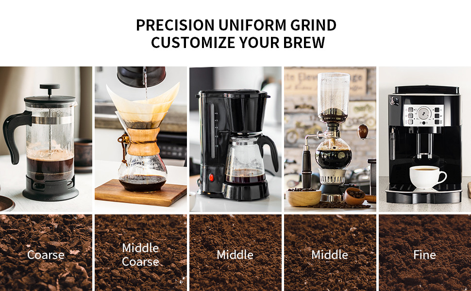 Commercial Automatic Burr Coffee Grinder Digital Control Anti Splash Panel 275g