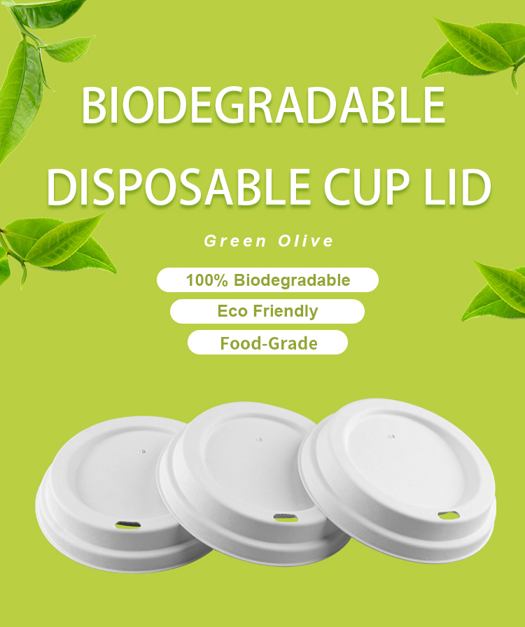 Biodegradable 80mm 90mm Sugarcane Bagasse Cups And Lids