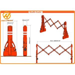 Roadside Temporary Muti Gate Expandable Plastic Traffic Barriers Crowd Control