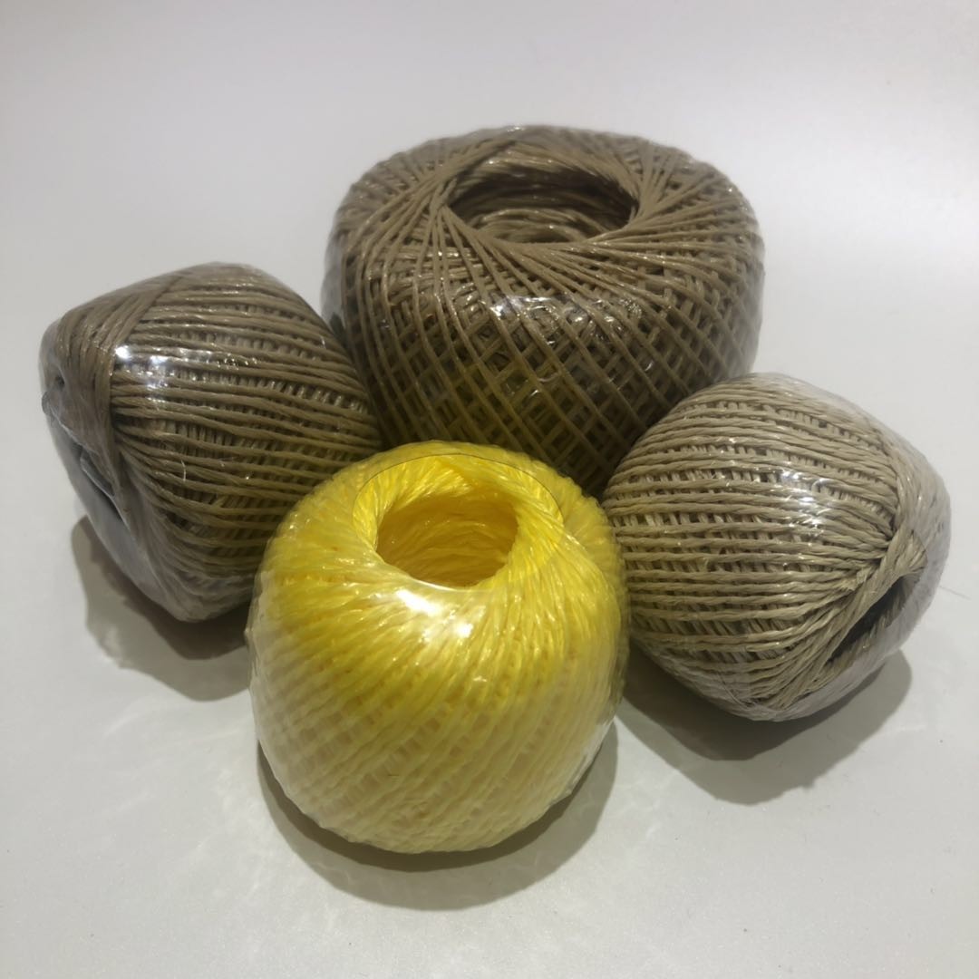 Green PP Split Film Twine Fibrillated Yarn Type / Polypropylene Raffia