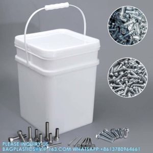 5 To 25 Liter Square Plastic Buckets Rectangular Buckets With Lid And Handle