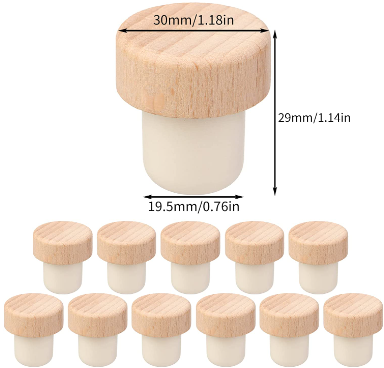 Healthy Lead-free Glass T-shaped Corks for Wine Bottle Reusable and Eco-friendly