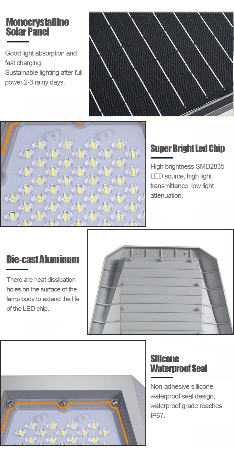 Lighting Solutions Service 100W 300W 400W Solar Street Light for Outdoor Road Waterproof